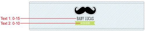 Little Man Personalized Water Bottle Labels