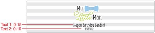 Little Man Personalized Water Bottle Labels