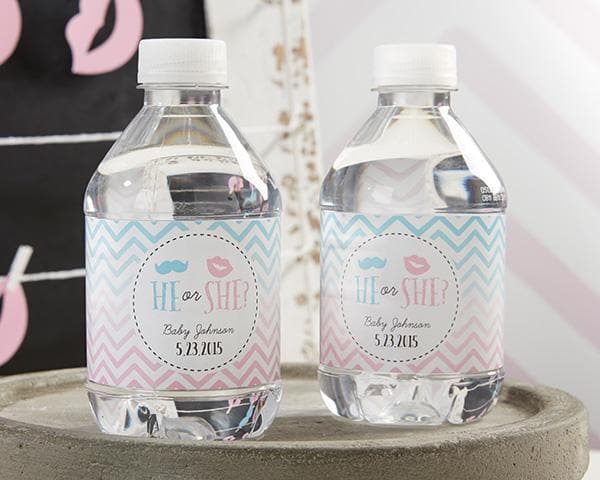 Personalized Gender Reveal Water Bottle Labels