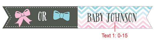 Personalized "Gender Reveal" Party Flags