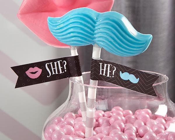 Personalized "Gender Reveal" Party Flags