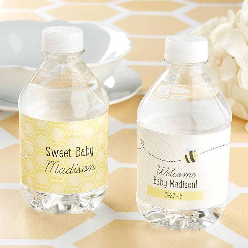 Sweet as can Bee Personalized Water Bottle Labels