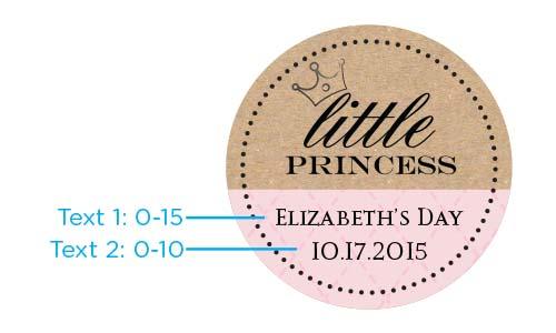 Personalized Little Princess Gold Round Candy Tin (Set of 12)