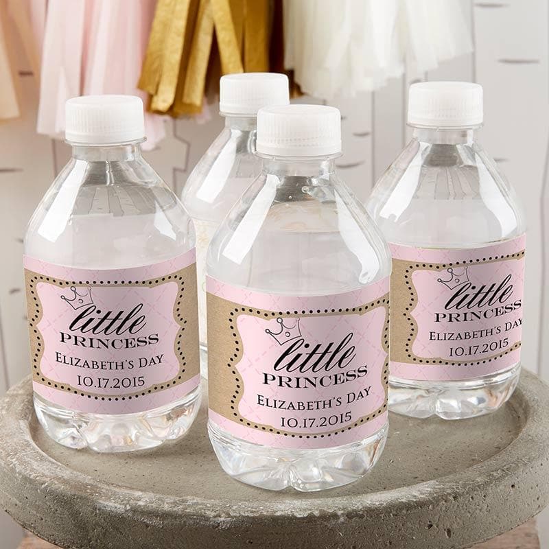 Personalized Little Princess Water Bottle Labels