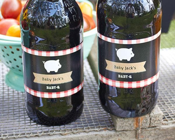 Personalized Baby-Q Water Bottle Labels
