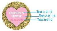 Thumbnail for Personalized Sweet Heart Gold Round Candy Tin (Set of 12)