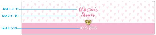 Personalized Sweet Heart Water Bottle Labels