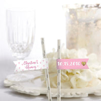 Thumbnail for Personalized Sweet Heart Party Straw Flags