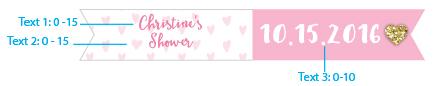 Personalized Sweet Heart Party Straw Flags