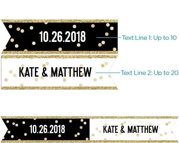 Personalized Party Time Party Straw Flags