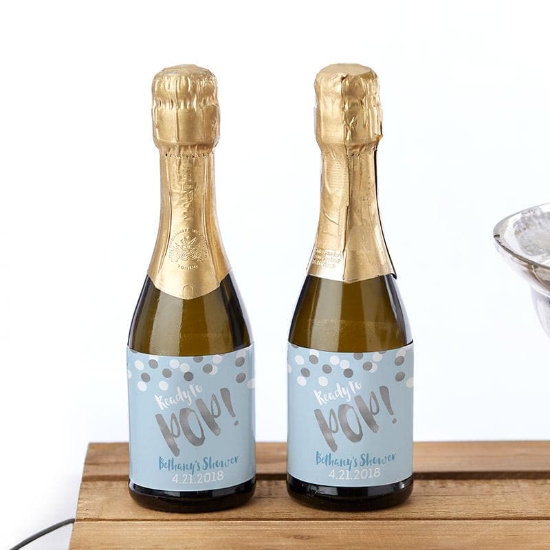 Personalized Mini Wine Labels - Ready to Pop (Boy)