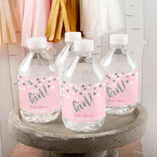 Personalized It's a Girl! Water Bottle Labels