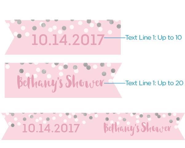 Personalized It's a Girl! Party Straw Flags