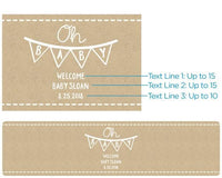 Thumbnail for Personalized Water Bottle Labels - Rustic Charm Baby Shower