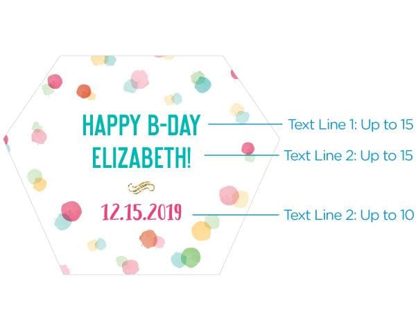 Personalized Party Time Glass Hexagon Jar (Set of 12)
