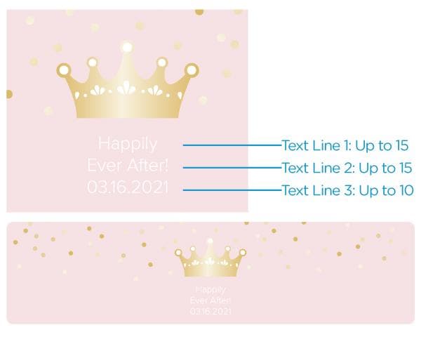 Personalized Princess Party Water Bottle Labels