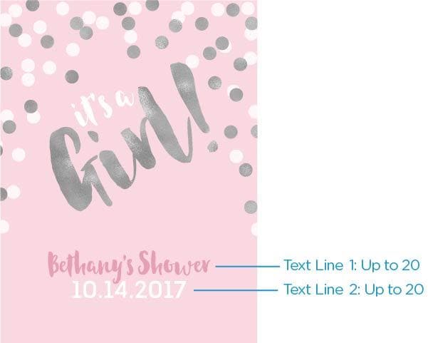 Personalized It's a Girl! Poster (18x24)