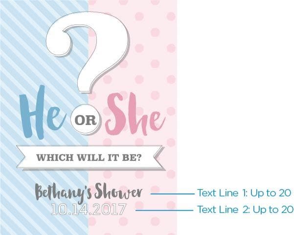 Personalized Gender Reveal Poster (18x24)