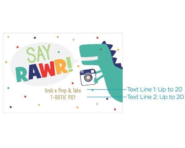 Personalized Dino Party Sign (18x12)