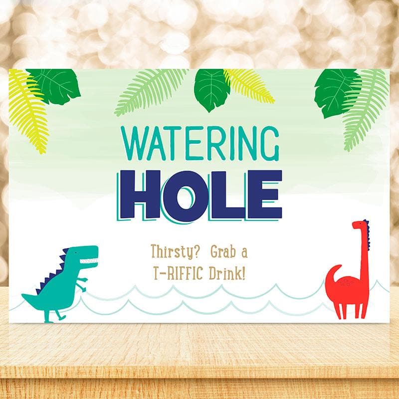 Personalized Dino Party Sign (18x12)