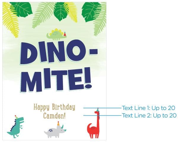 Personalized Dino Party Poster (18x24)