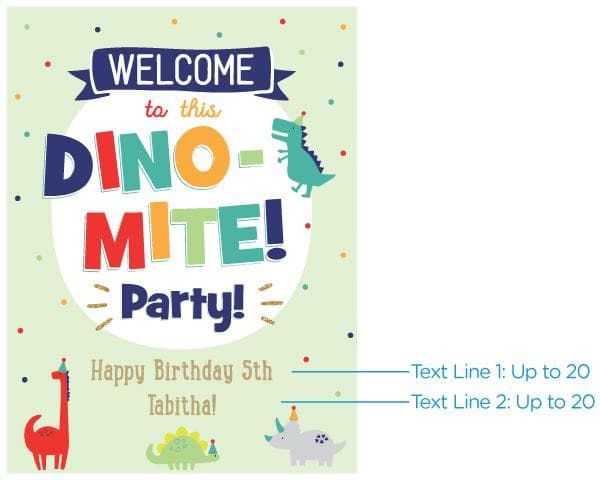 Personalized Dino Party Poster (18x24)