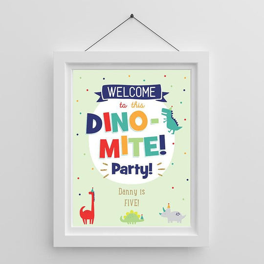 Personalized Dino Party Poster (18x24)