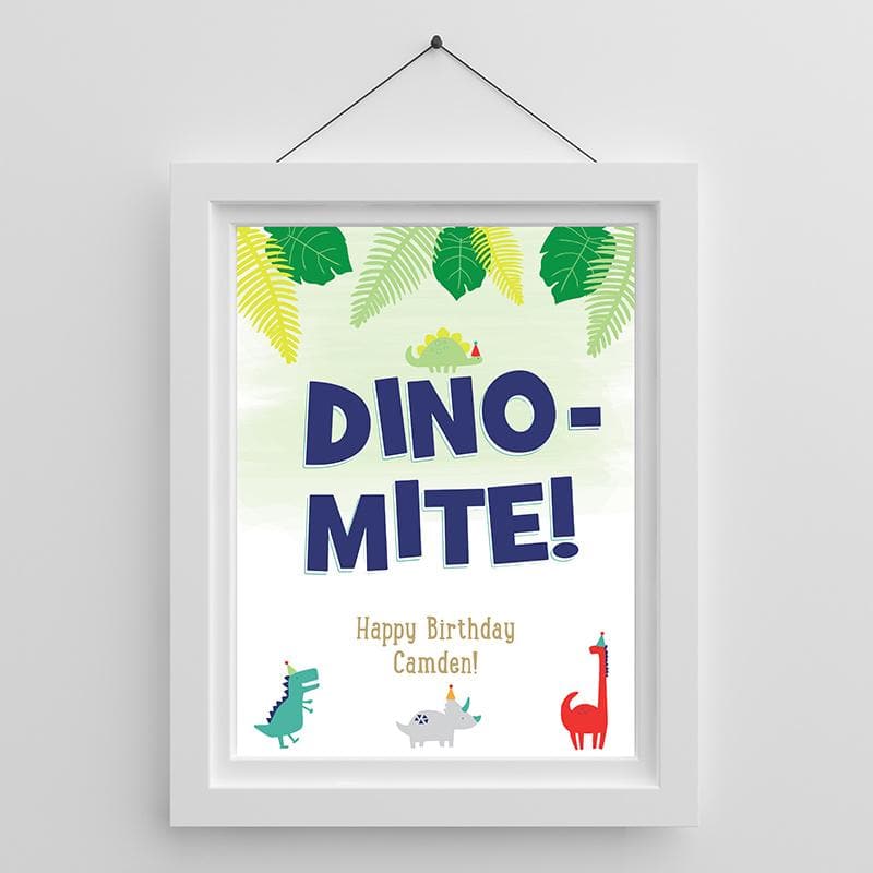 Personalized Dino Party Poster (18x24)