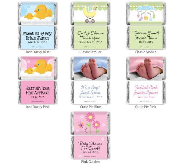 Personalized Baby Shower Hershey Miniatures (Many Designs Available)