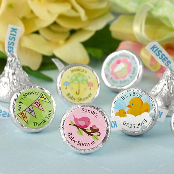 Personalized Baby Colored Foil Hershey’s Kisses (Many Designs Available)
