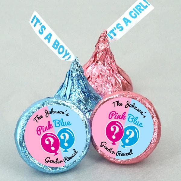 Personalized Pink or Blue "It's A Girl/Boy" Plume Hershey's Kisses (Set of 100)