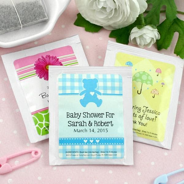 Personalized Baby Tea Favor (Many Designs Available)