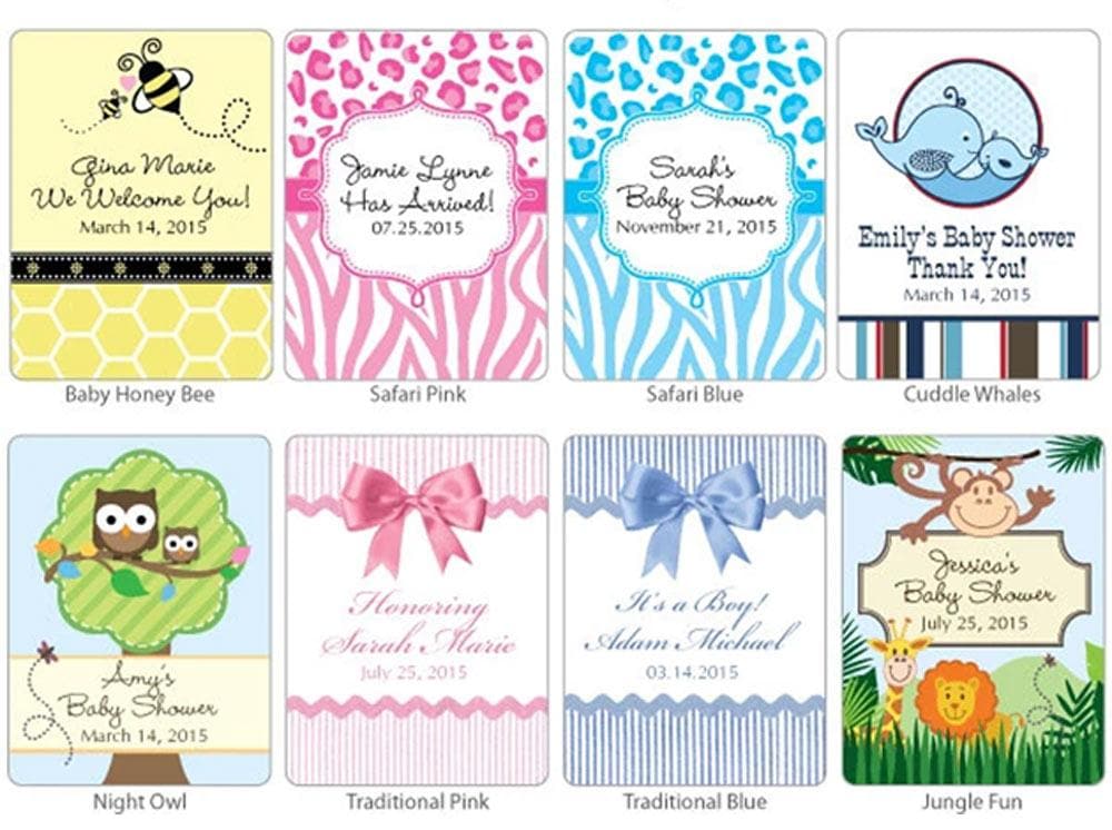 Personalized Baby Coffee Favors - Silver or White (Many Designs Available)