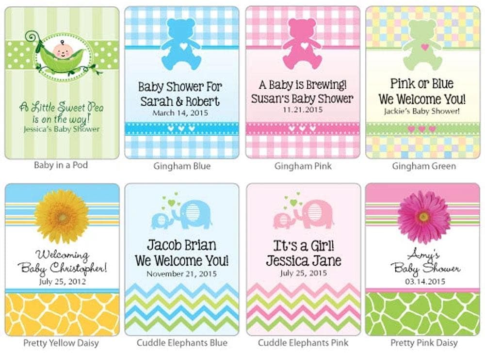 Personalized Baby Coffee Favors - Silver or White (Many Designs Available)