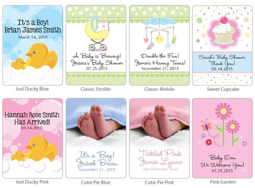 Personalized Baby Coffee Favors - Silver or White (Many Designs Available)