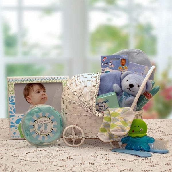 Bundle of Joy Baby Gift Basket - Blue