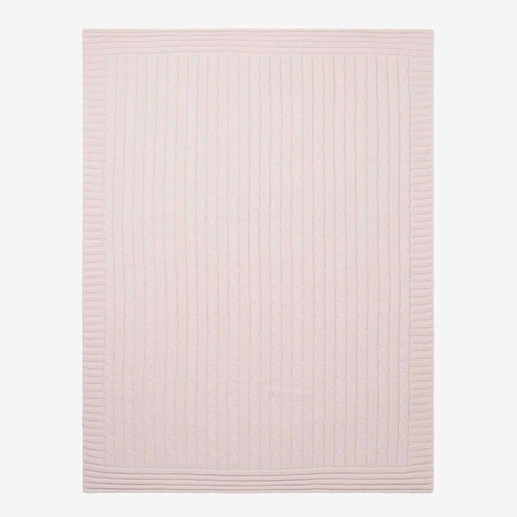 My Favorite Blankie Cable Blanket - Pink, Blue or White (Personalization Available)