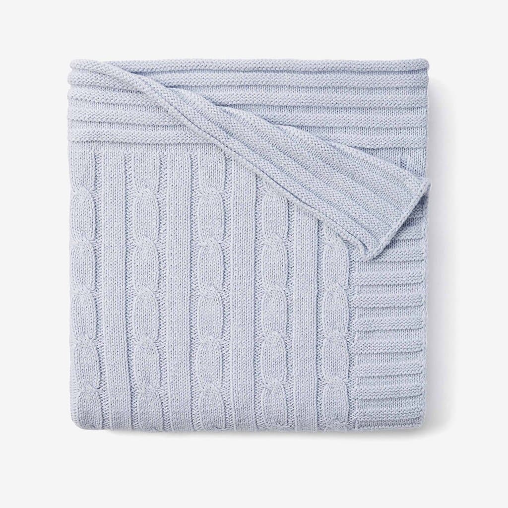 My Favorite Blankie Cable Blanket - Pink, Blue or White (Personalization Available)