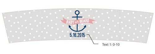 Personalized Nautical Baby Themed Frosted Glass Votive