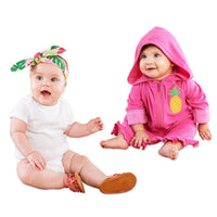 Thumbnail for Tropical Gift Set with Pink Hooded Beach Zip Up, Headband & Flip Flops