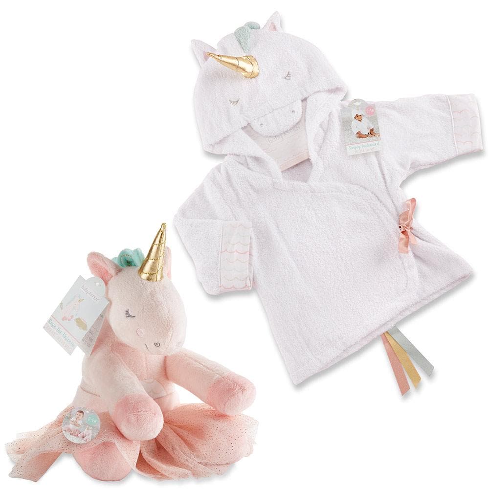 Unicorn Gift Set with Unicorn Hooded Spa Robe & Plush