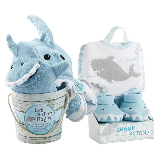 Bue Shark 6-Piece Baby Gift Set