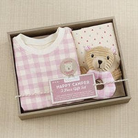 Thumbnail for Happy Camper 3 Piece Gift Set (Pink Plaid)