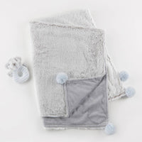 Thumbnail for Luxury Baby Blanket & Rattle Gift Set (Blue)