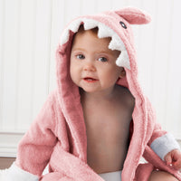 Thumbnail for Let the Fin Begin Pink Shark Robe (0-9m)
