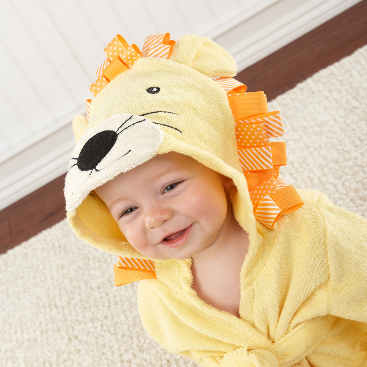 Big Top Bath Time Lion Hooded Spa Robe (Personalization Available)