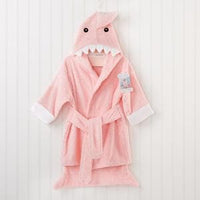 Thumbnail for Let the Fin Begin Pink Shark Robe (12-18m) (Personalization Available)