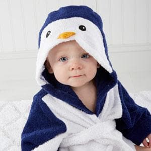 Wash & Waddle Penguin Hooded Spa Robe (Personalization Available)