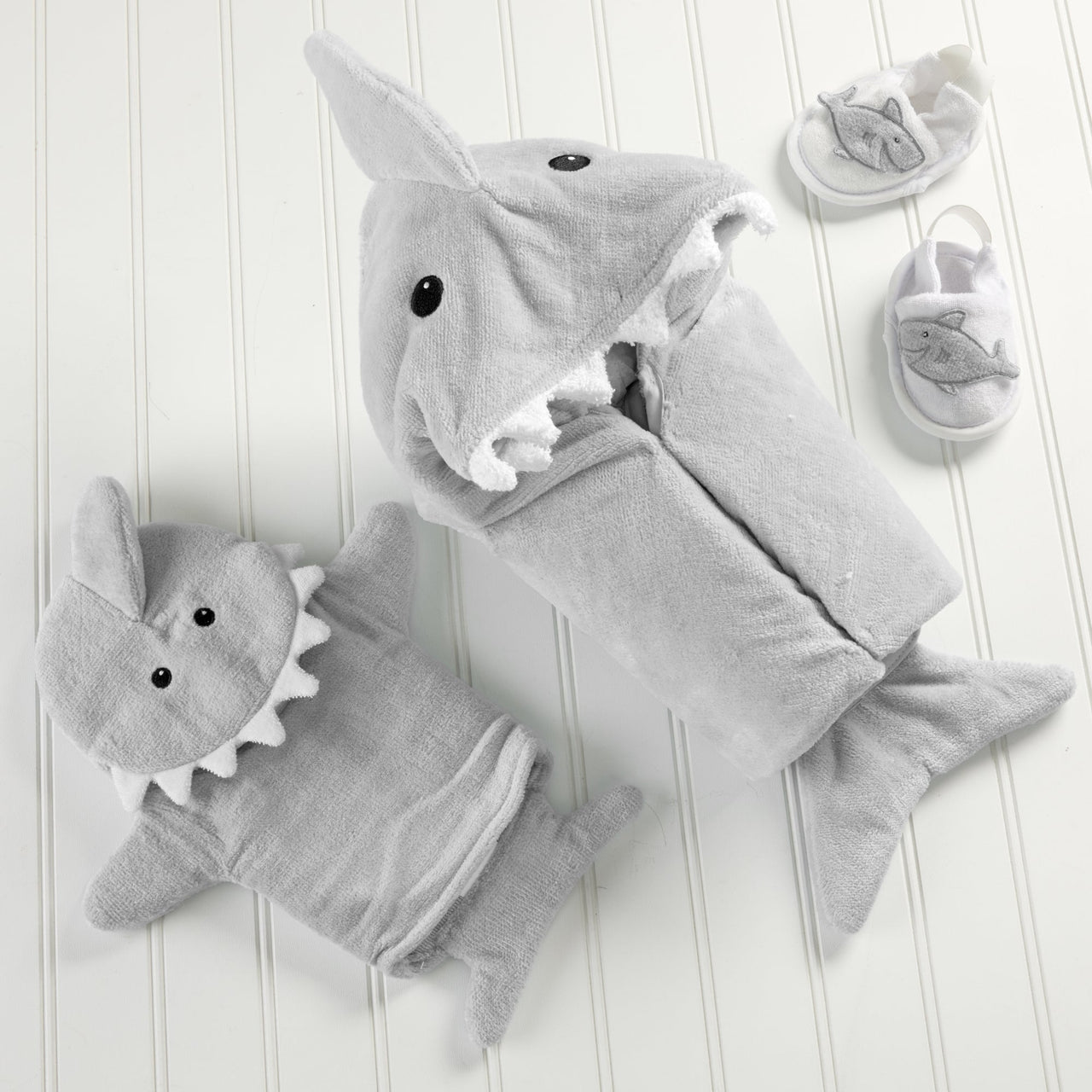 Let the Fin Begin 4-Piece Bath Gift Set (Gray)