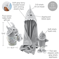 Thumbnail for Let the Fin Begin 4-Piece Bath Gift Set (Gray)